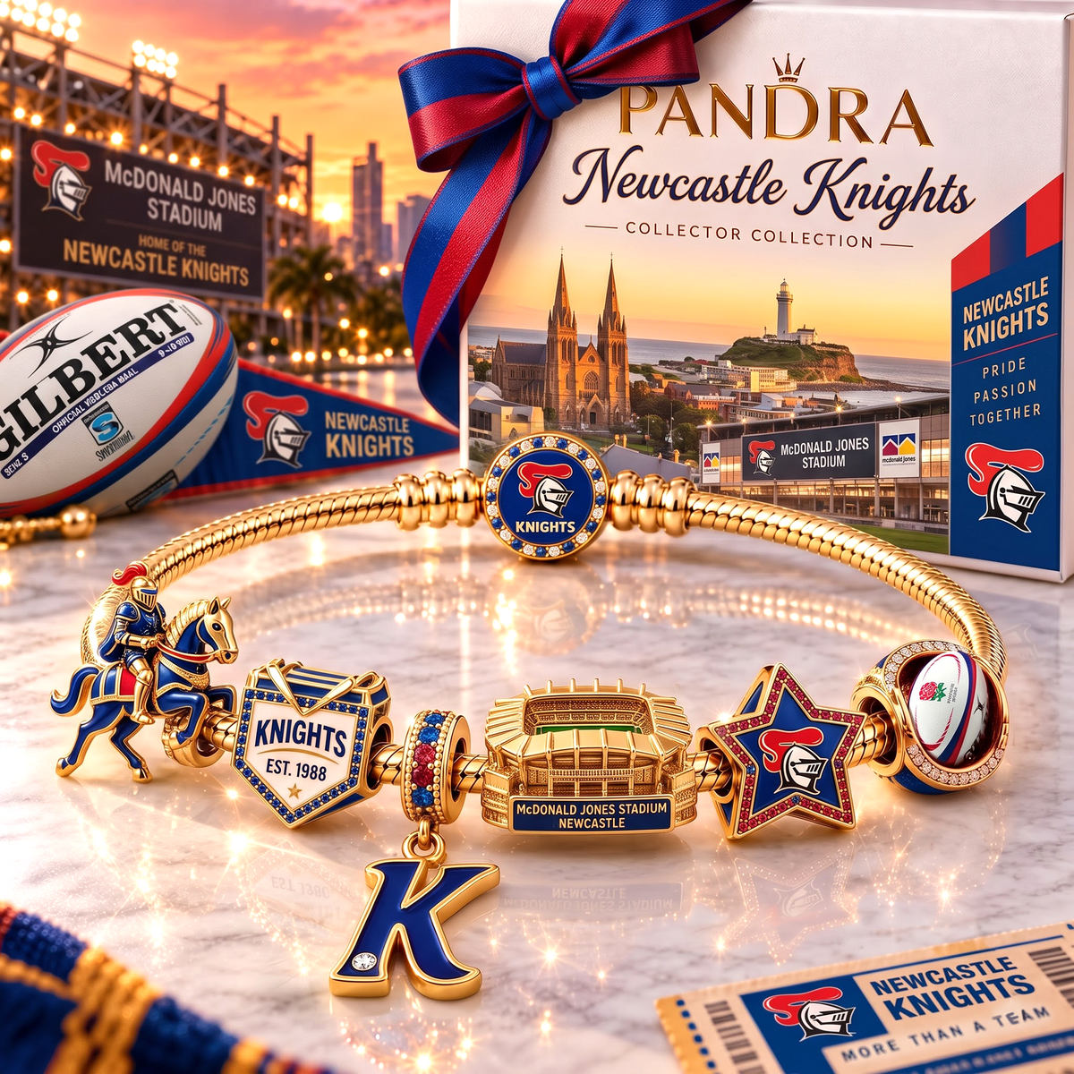 NK x Premium NRL Heritage Gold Charm Bracelet Gift Set