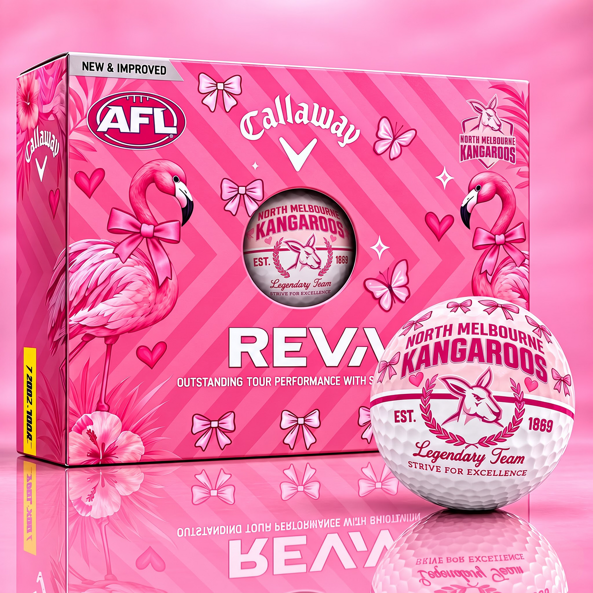 NM X Custom AFL Pink Coquette Ladies Golf Balls
