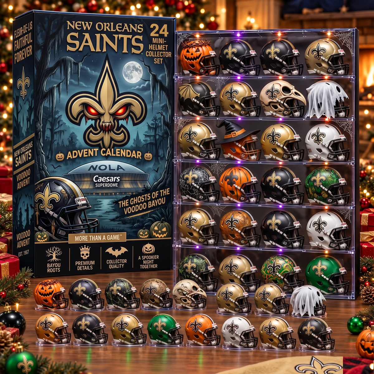 NO X NFL Halloween Advent Calendar – 24 Mini Helmet Collector Set