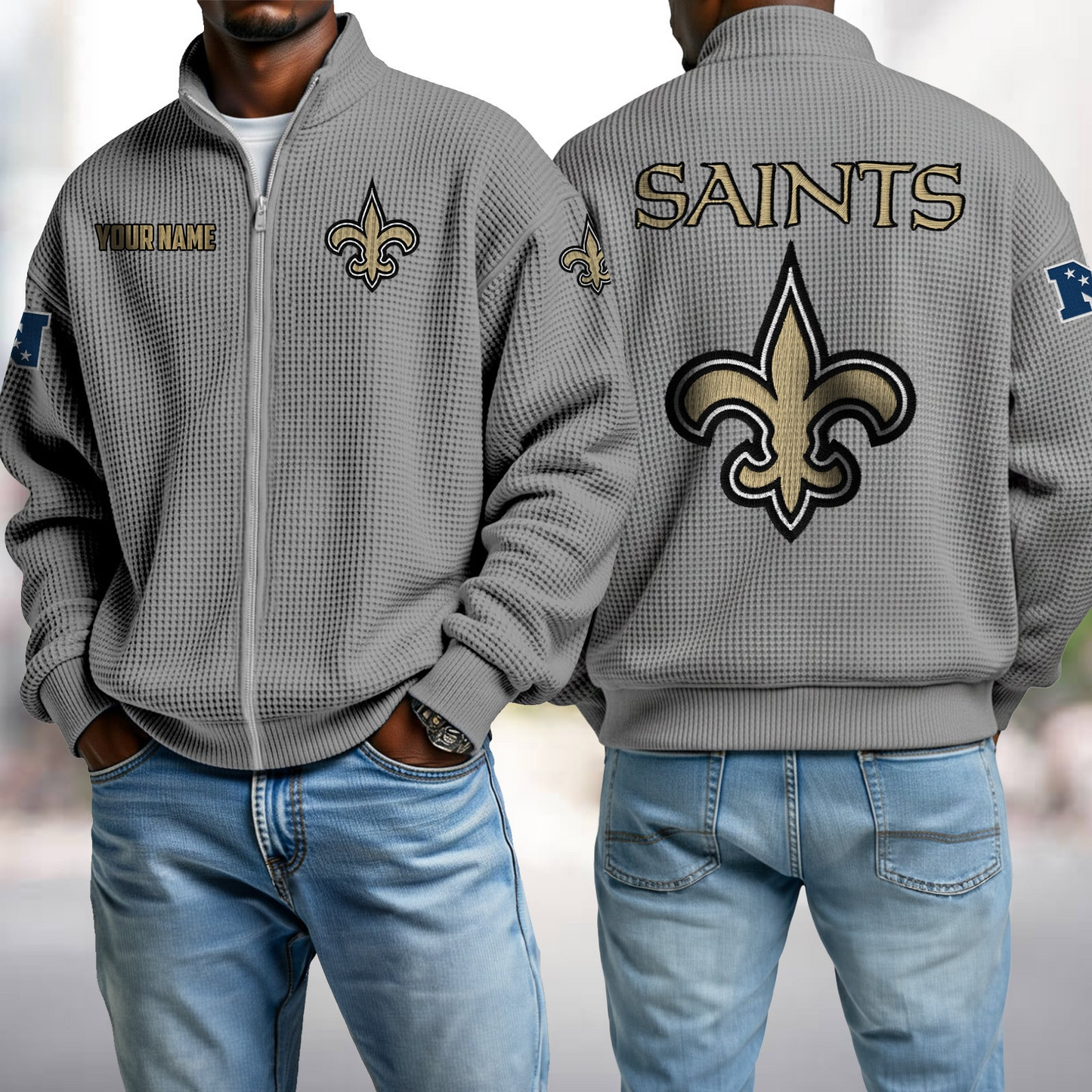 NO x NFL Waffle Zip-Up Sweatshirt DatND DVT