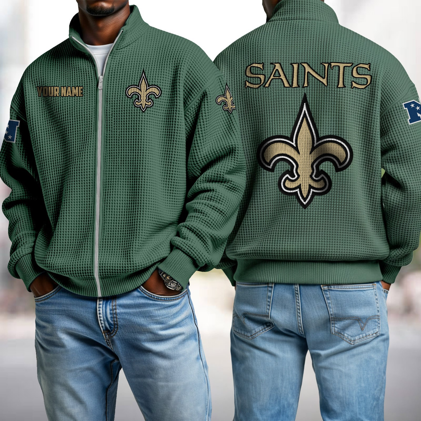 NO x NFL Waffle Zip-Up Sweatshirt DatND DVT
