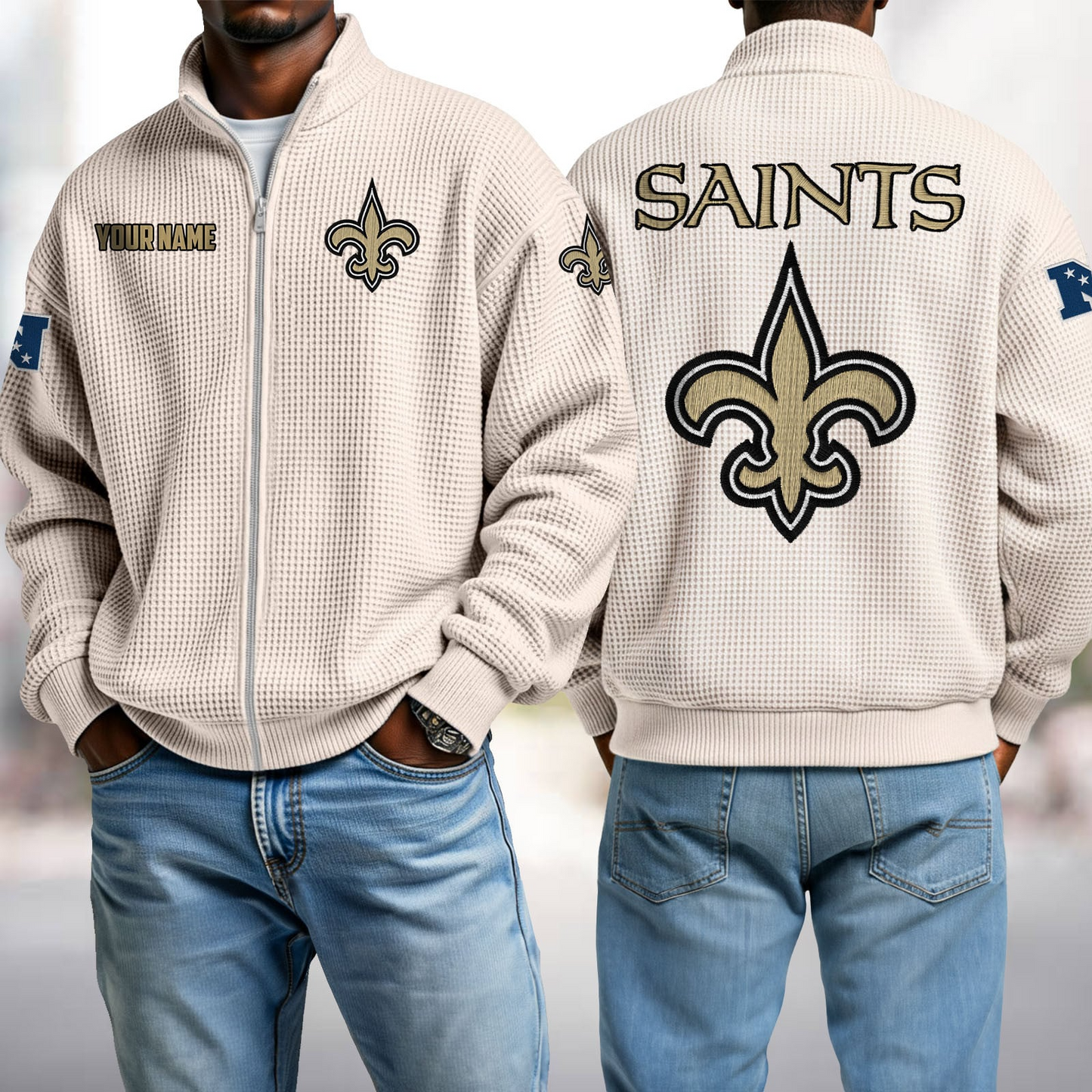 NO x NFL Waffle Zip-Up Sweatshirt DatND DVT
