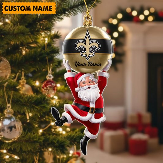 NO x Personalized NFL Acrylic Ornament Christmas DATND TANTD