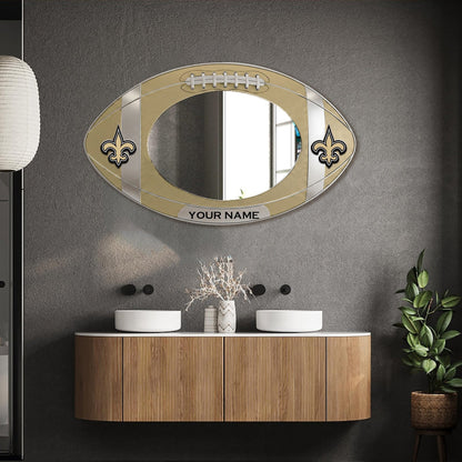 NOS Custom NFL Wall Mirror Decor For Fan DDT CTND