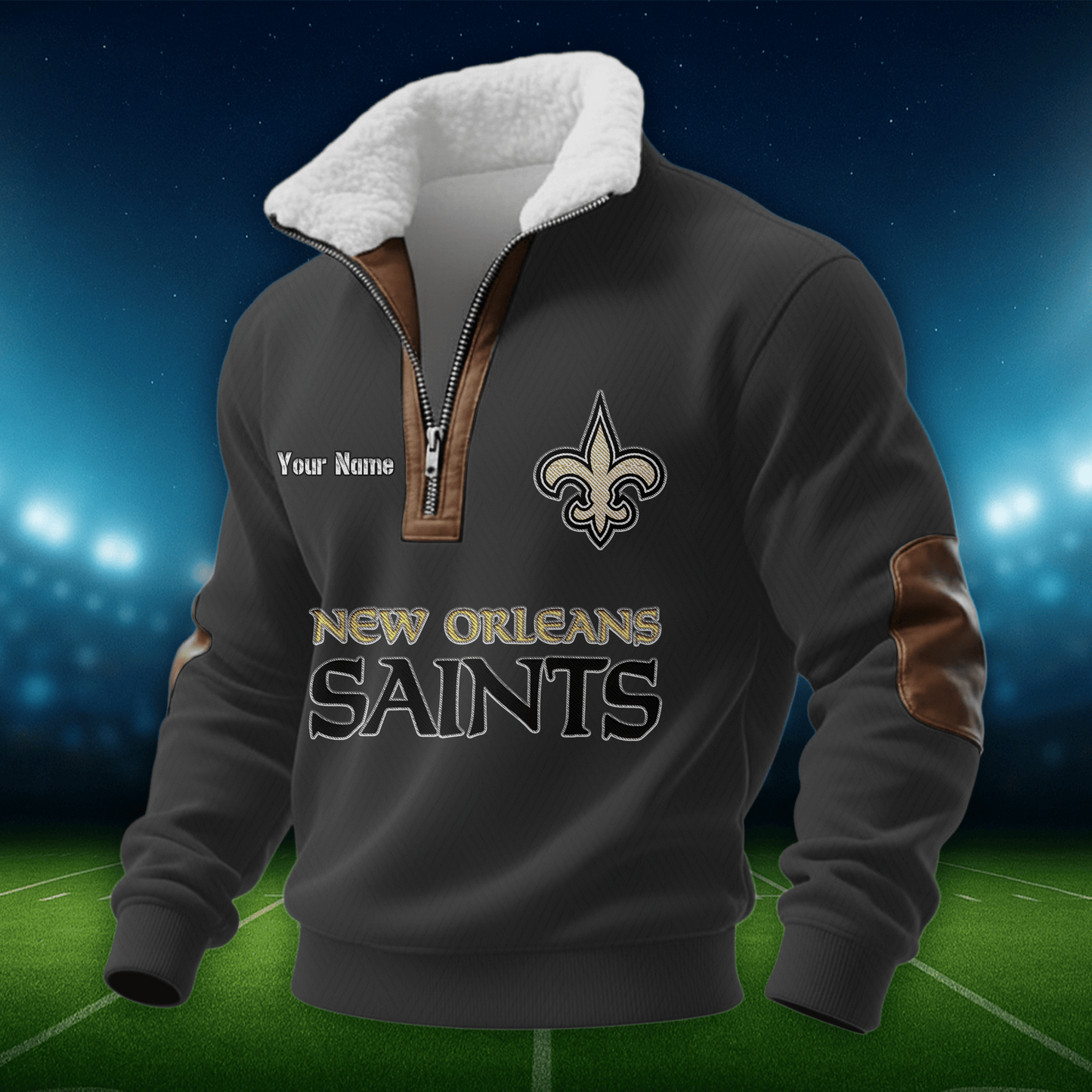 NOS NFL Men Fur Collar Sweatshirt DDT CTND