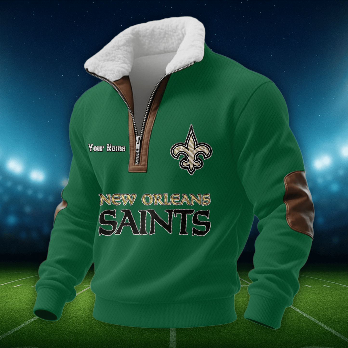 NOS NFL Men Fur Collar Sweatshirt DDT CTND