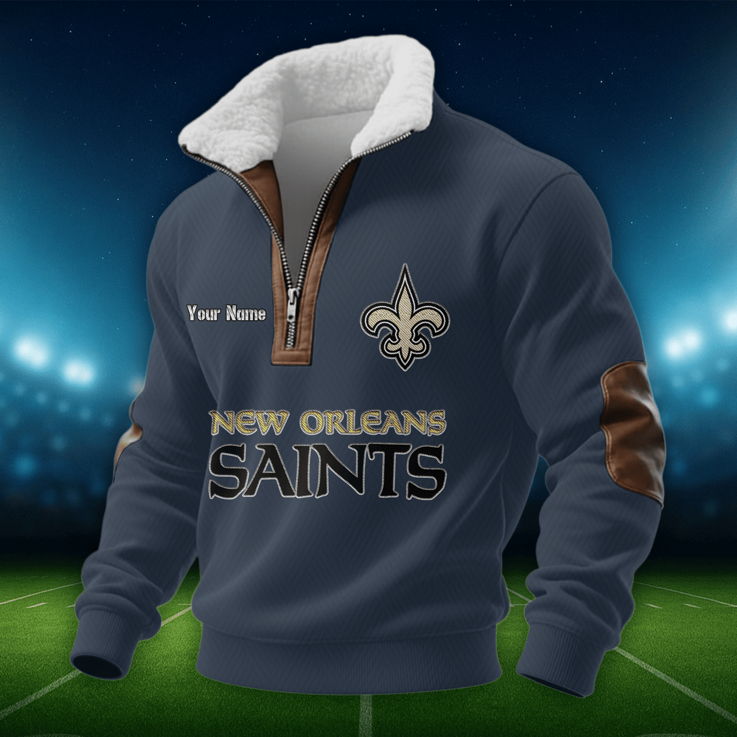 NOS NFL Men Fur Collar Sweatshirt DDT CTND