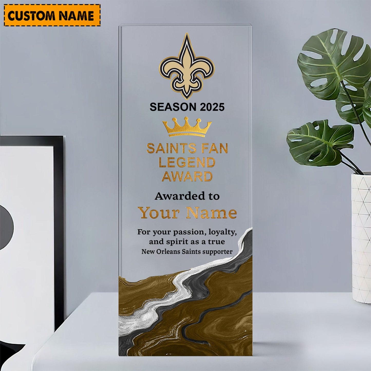 NOS NFL Personalized Acrylic Award Plaque Funny Christmas Gift For Family DDT NTL