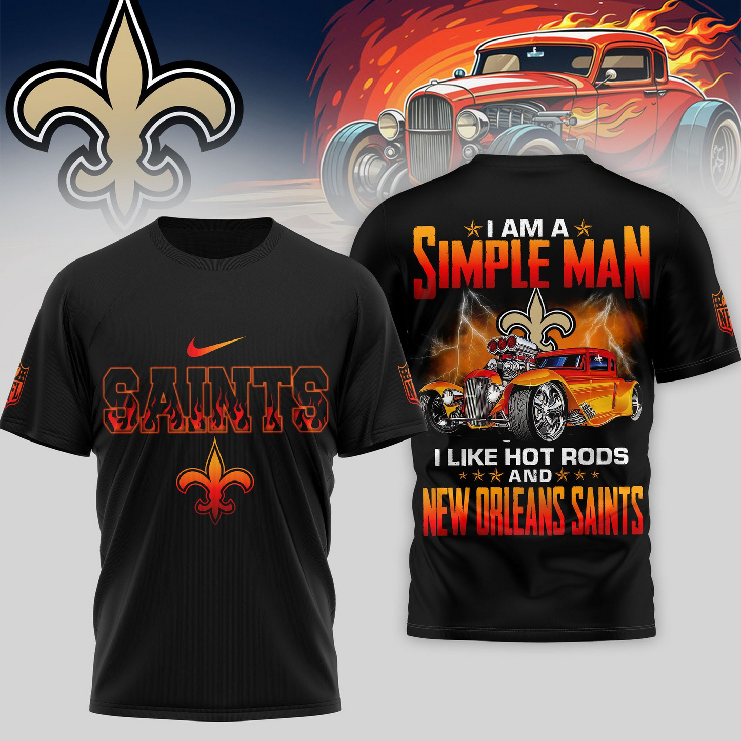 NOS Premium NFL Hot Rods 3D Shirt DDT HLPHUONG