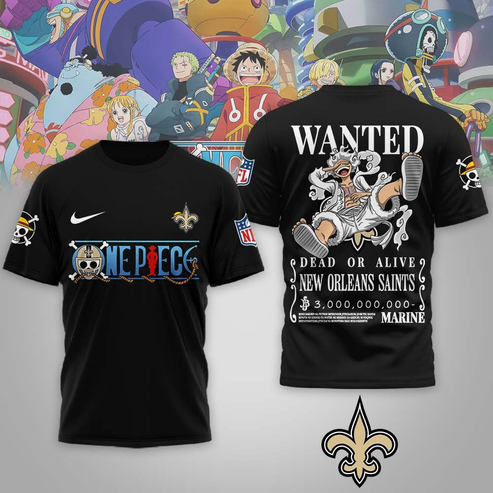 NOS Premium NFL Wanted Monkey D Luffy 3D Shirt DDT NTL