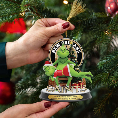 NOS Premium NFL x Grinch Acrylic Ornament DDT NTL