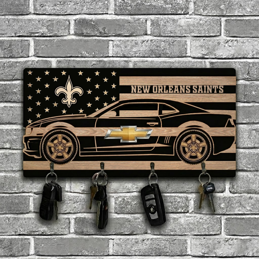 NFL x NO Team Camaro Z28 Wooden Key Holder HLP HLPHUONG