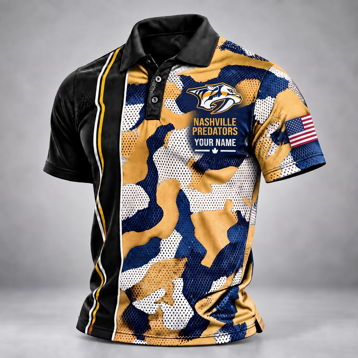NP x NHL x USVeteran Premium Personalized Polo Shirt