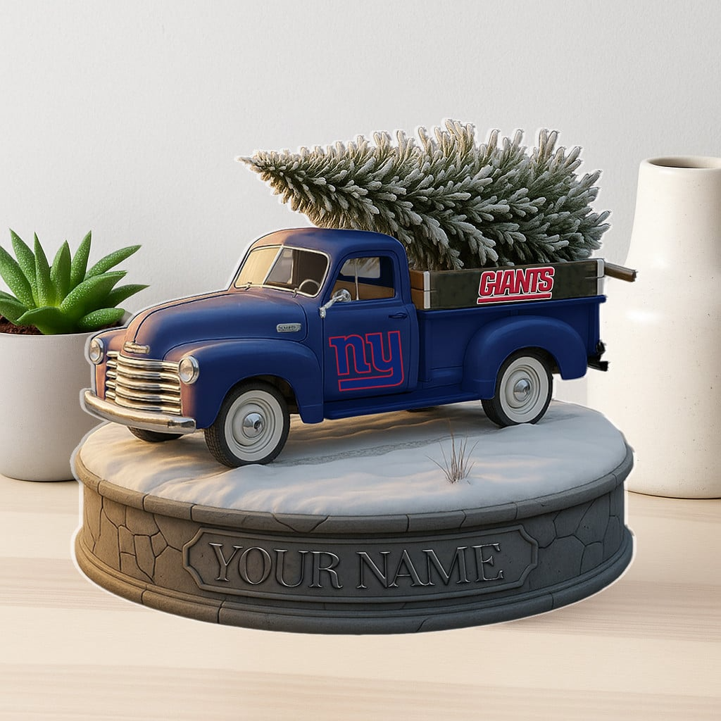 NYG Custom NFL Christmas Acrylic Block Plaque Decor DatND DVT