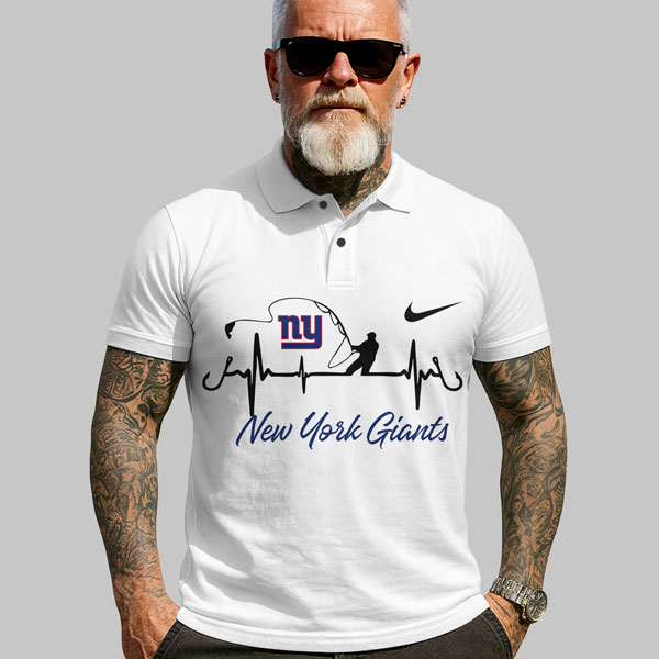 NYG Premium NFL Fishing In My DNA Polo Shirt DDT CTND