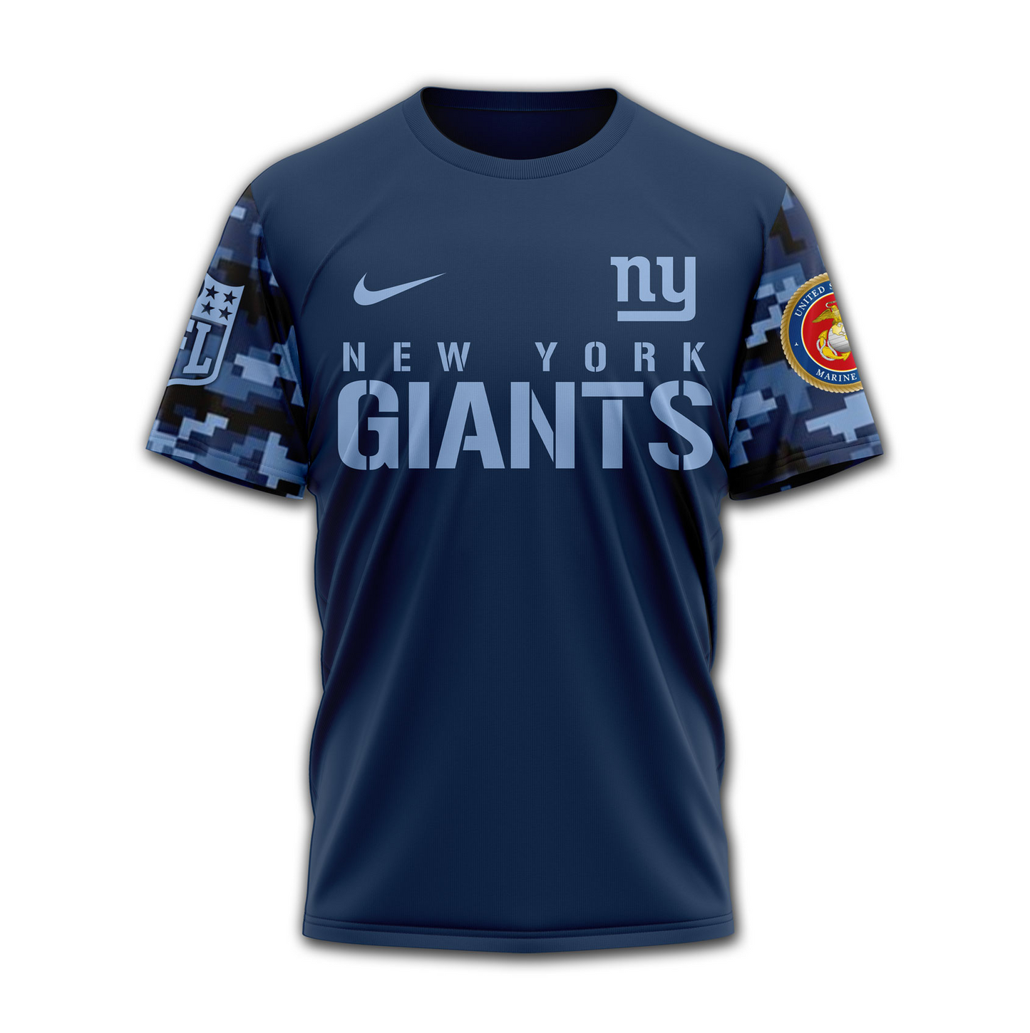 NYG Premium NFL Navy Veteran Popeye 3D Shirt DDT CTND