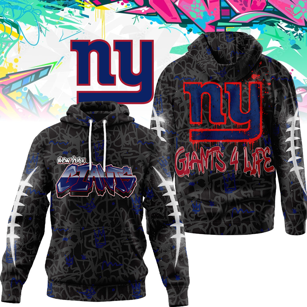 NYG Premium NFL Special Graffiti My Team 4 Life Hoodie DatND DVT