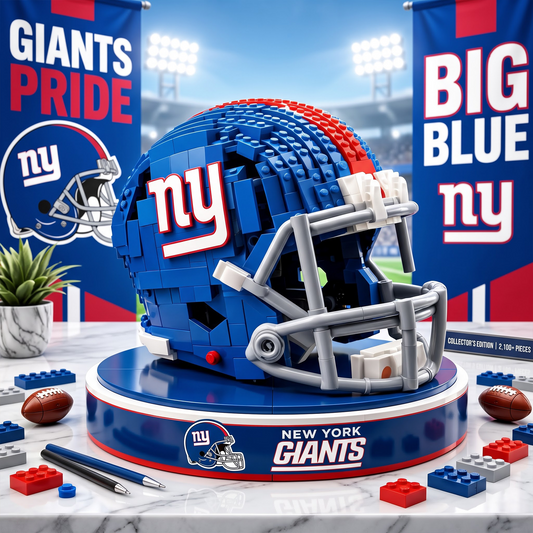 NYG X Premium NFL Football Helmet Building Block Set