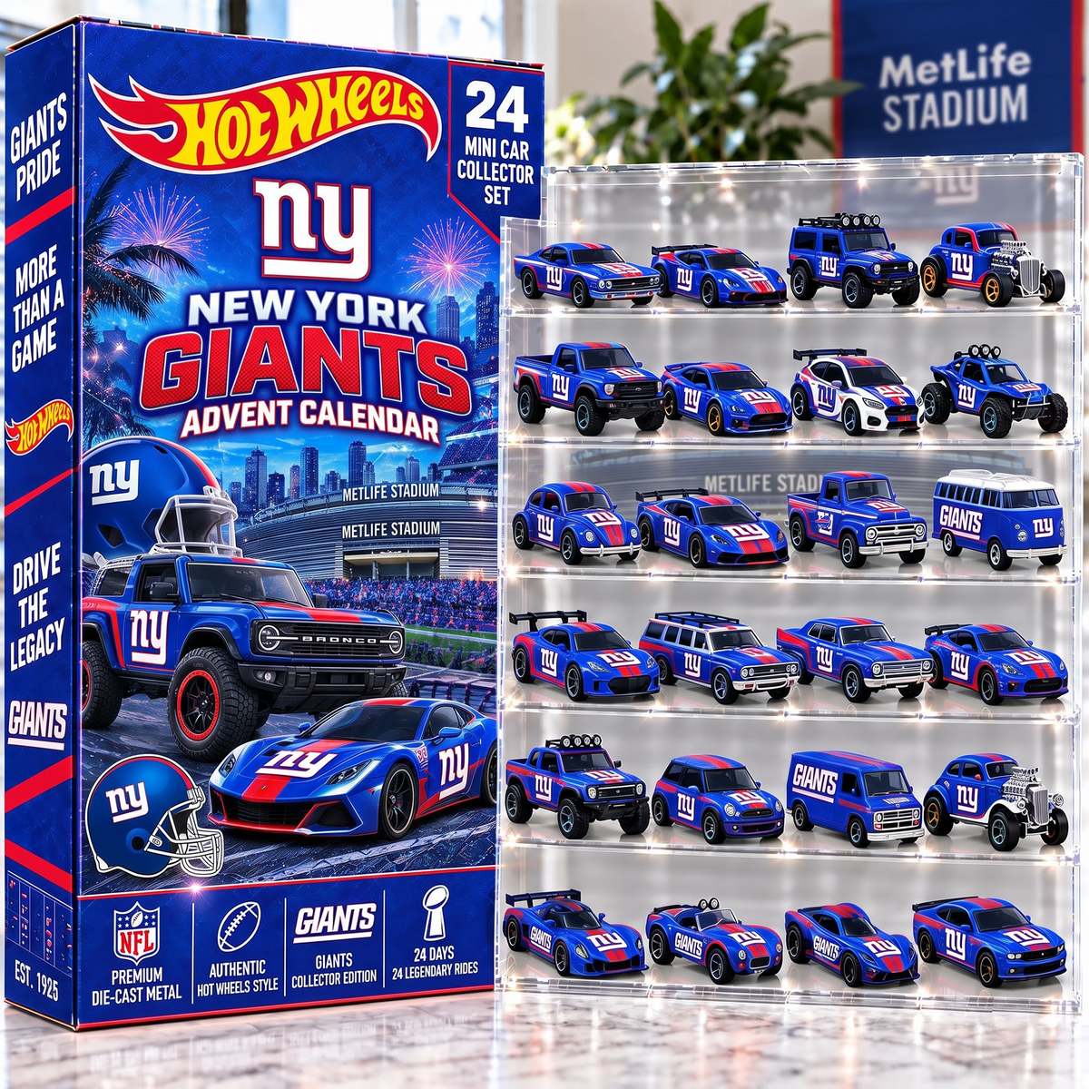 NYG X Premium NFL Mini Car Advent Collection