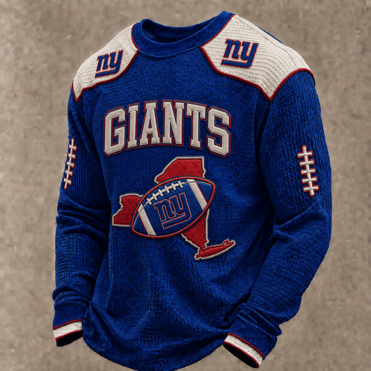NYG X Premium NFL  Vintage Baseball Stitch Sweatshirt