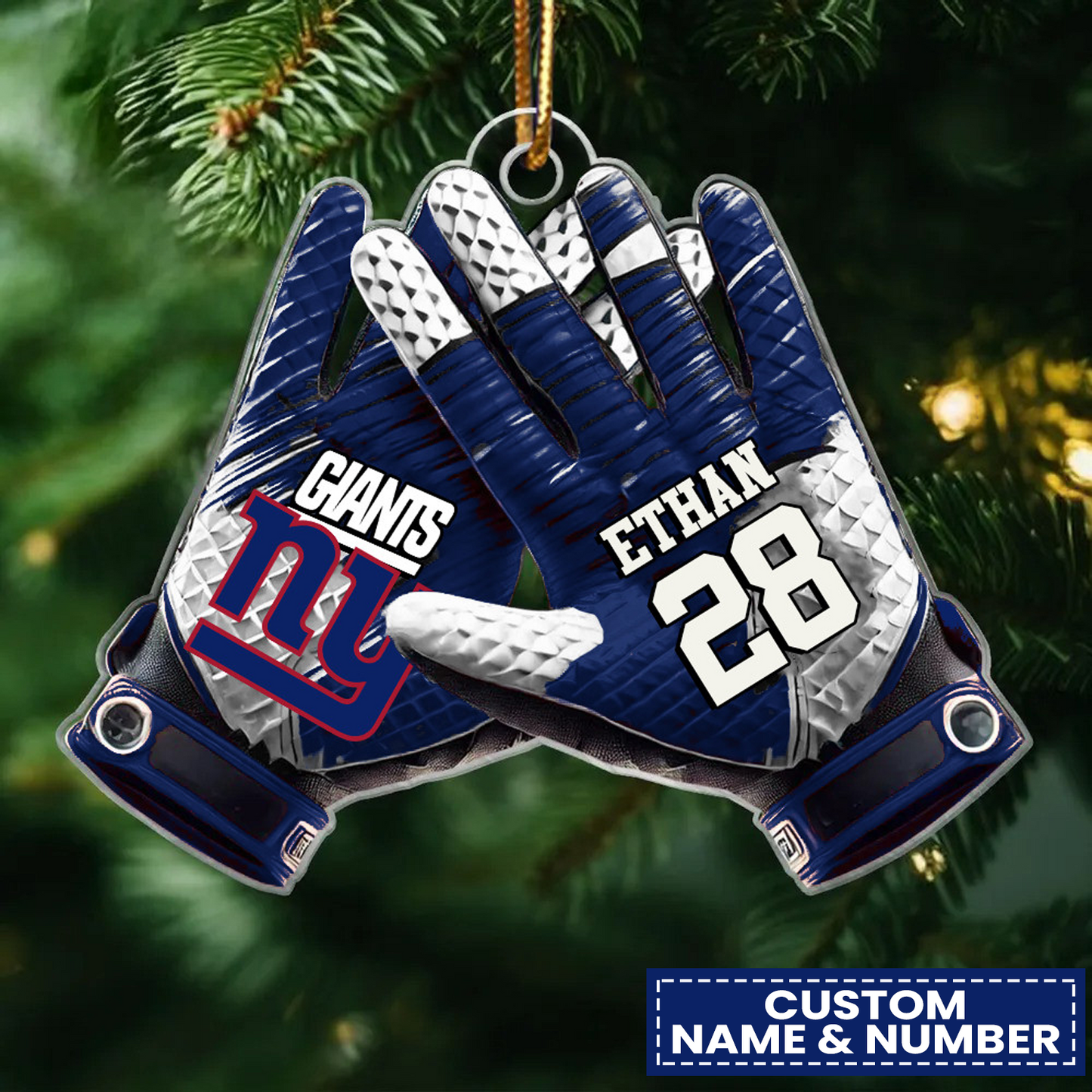 NYG x NFL Customized Christmas Acrylic Ornament DATND TANTD