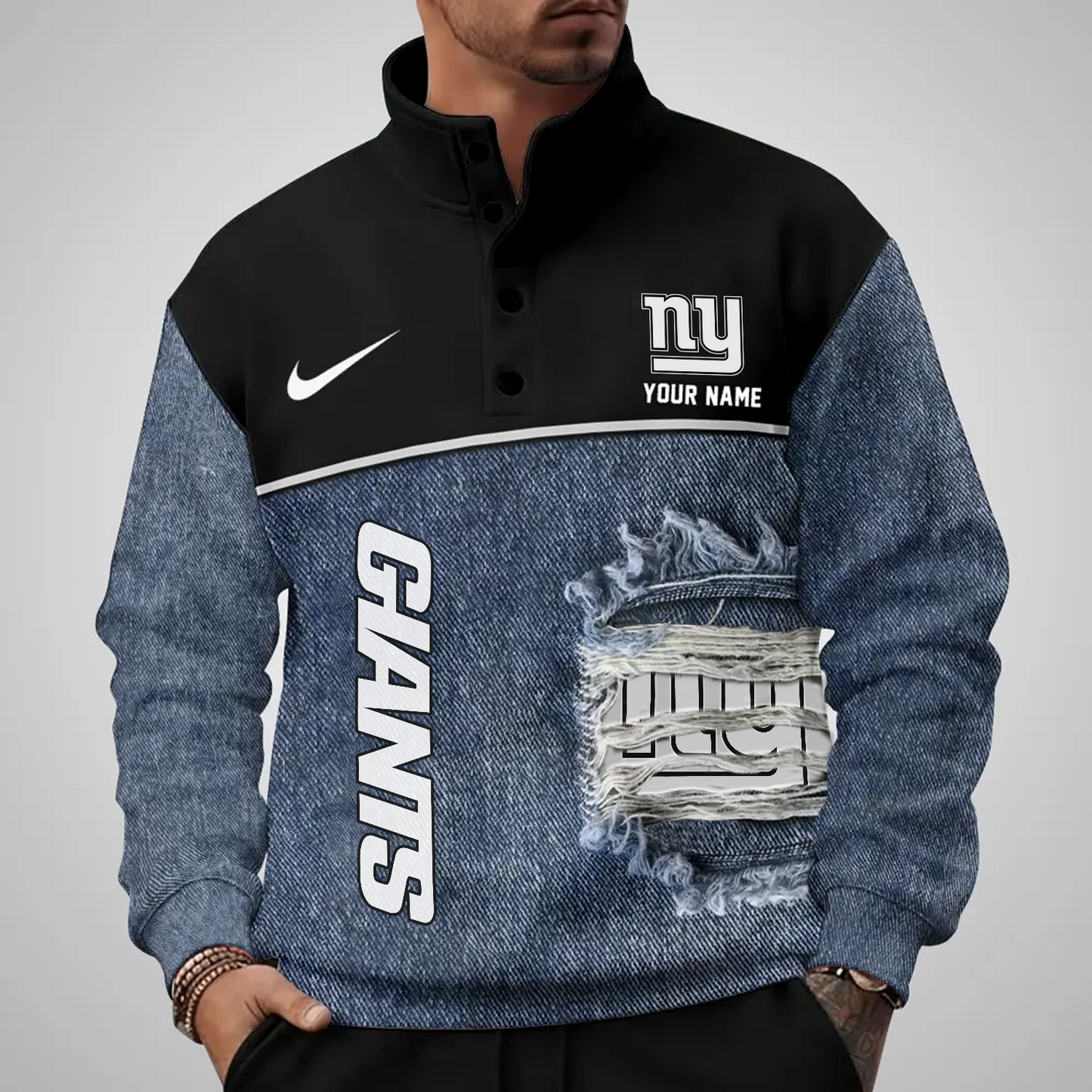 NYG x NFL Half Button Sweatshirt DatND DVT