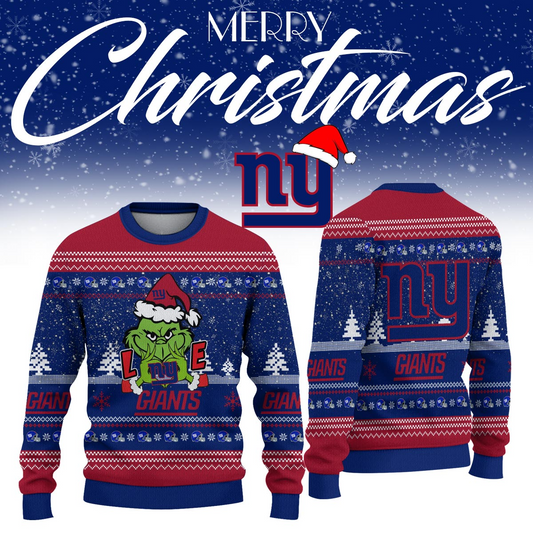 NYG x NFL Love Football Ugly Christmas Sweater DDT NTL