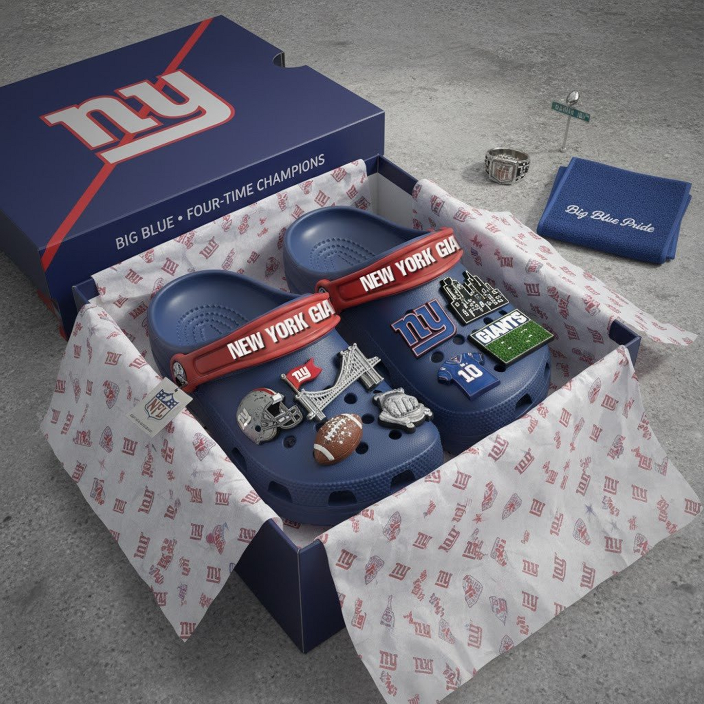 NYG x NFL Premium Crocs Clogs Shoes DATND TANTD