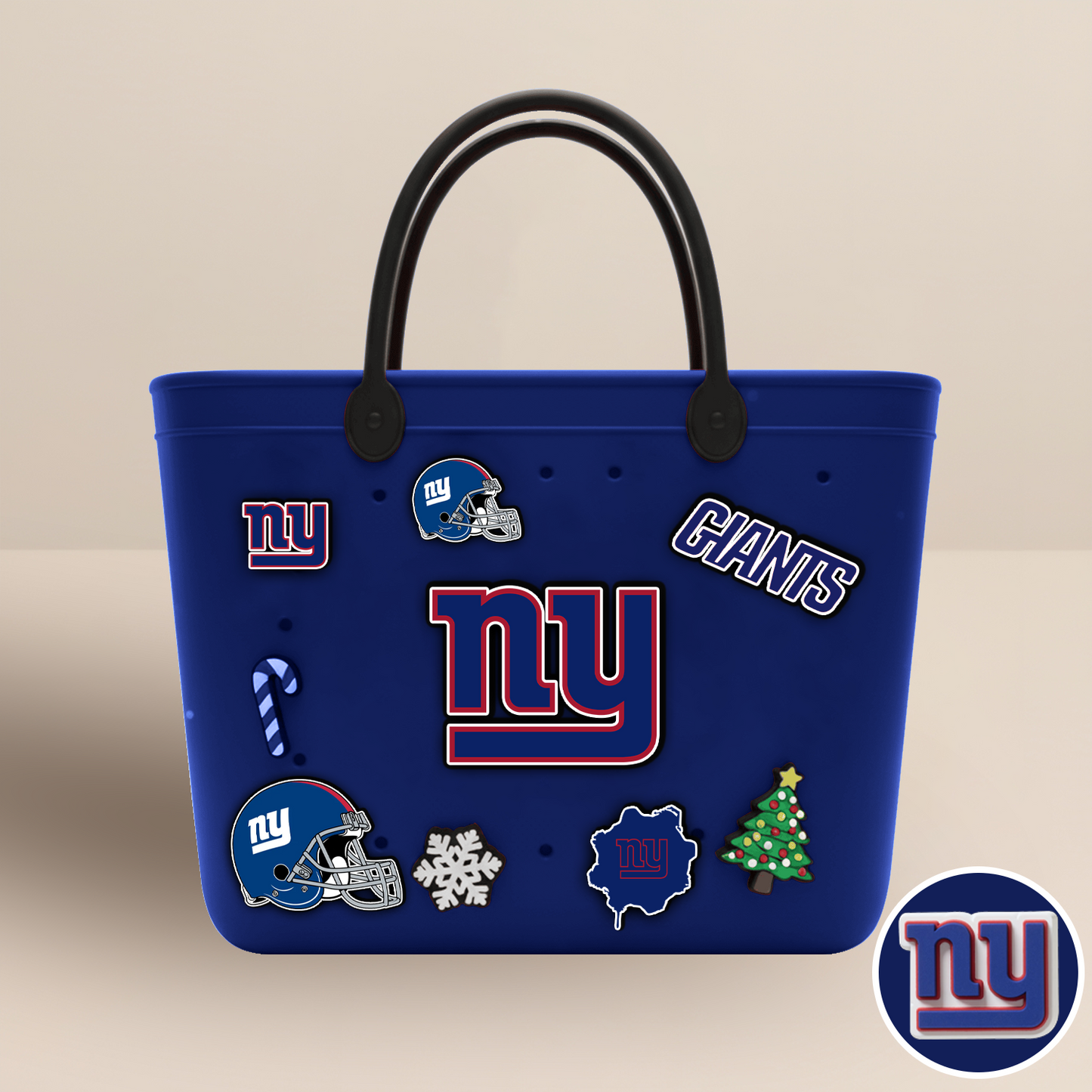 NYG x NFL Rubber Tote Bag with Team Charms DATND TANTD
