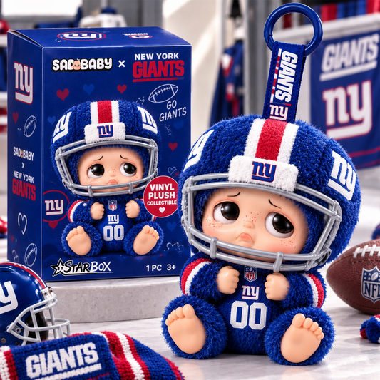 NYG x NFL Sad Baby Custom Vinyl Plush Keychain