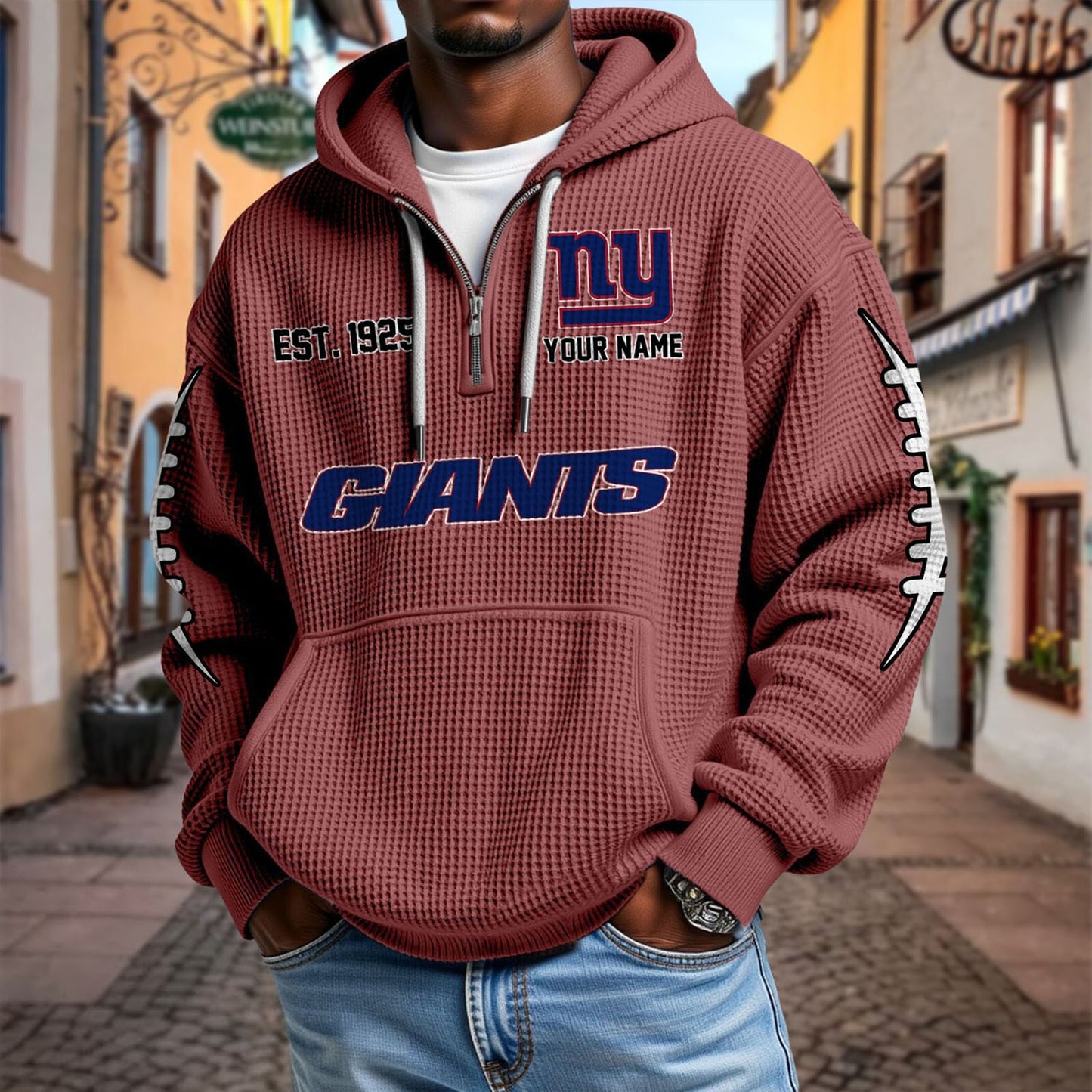 NYG x NFL Waffle Hoodie DatND DVT