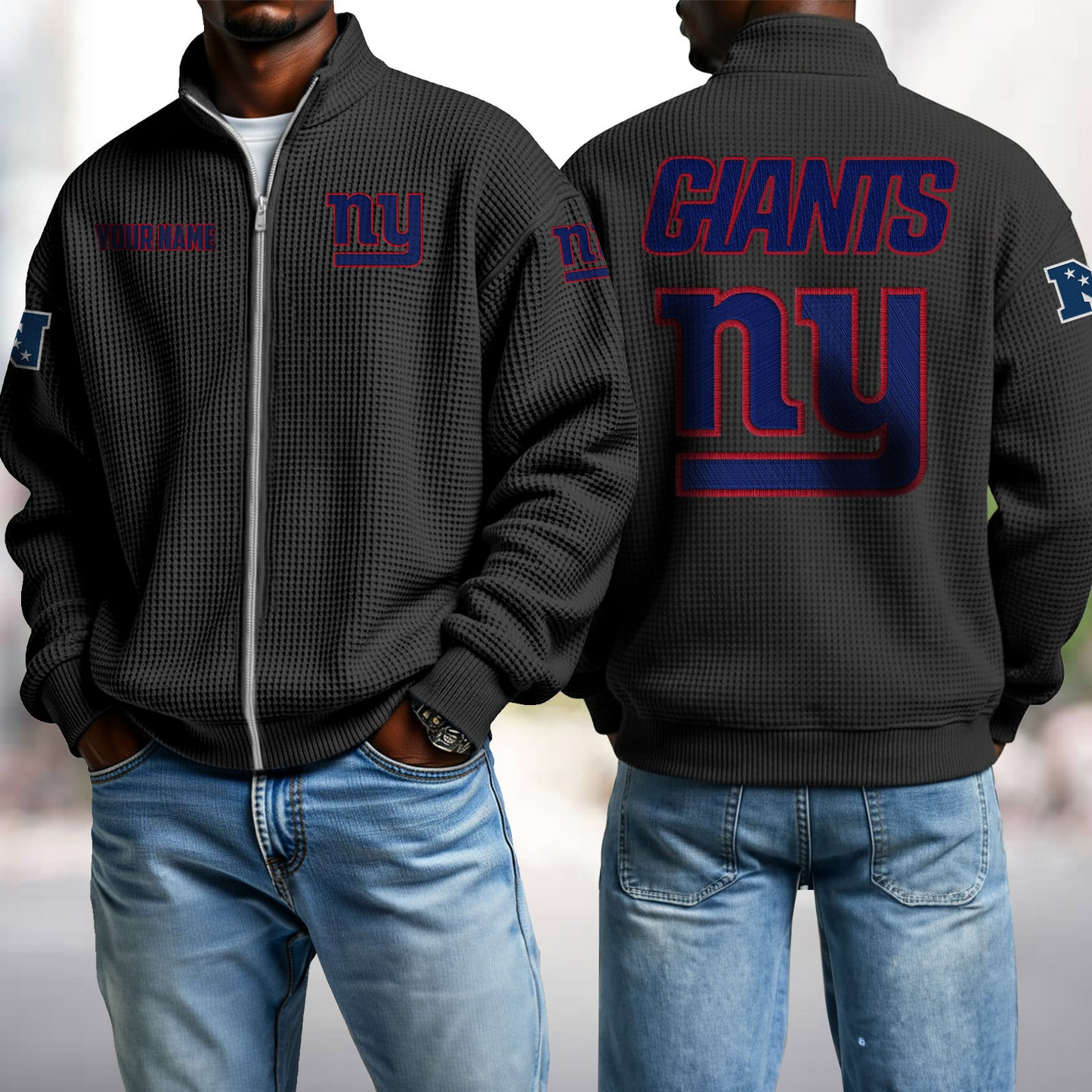 NYG x NFL Waffle Zip-Up Sweatshirt DatND DVT