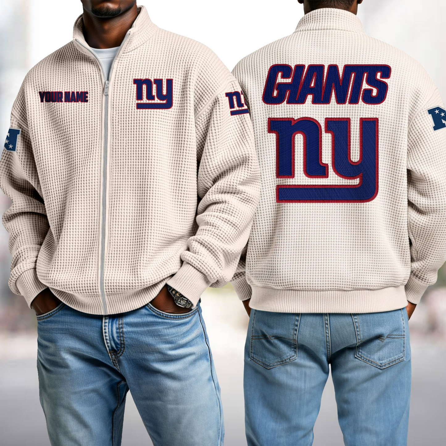 NYG x NFL Waffle Zip-Up Sweatshirt DatND DVT