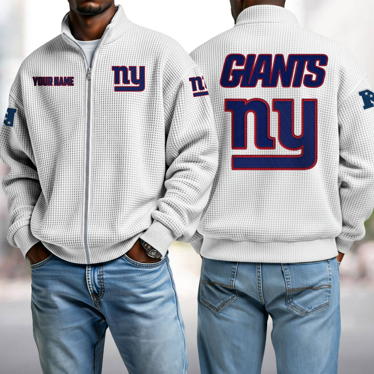 NYG x NFL Waffle Zip-Up Sweatshirt DatND DVT