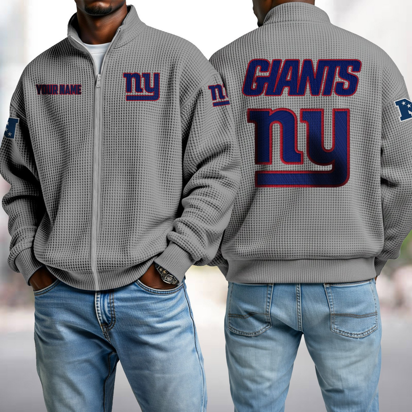NYG x NFL Waffle Zip-Up Sweatshirt DatND DVT