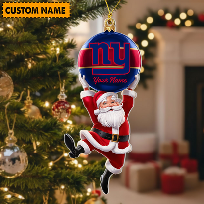 NYG x Personalized NFL Acrylic Ornament Christmas DATND TANTD