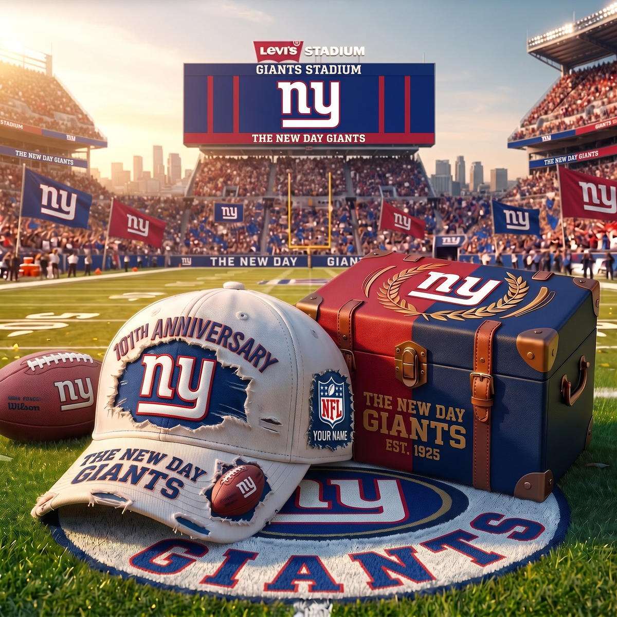 NYG x Premium NFL Fan Cap & Collector Box Set – Custom Name Edition 1209 V2