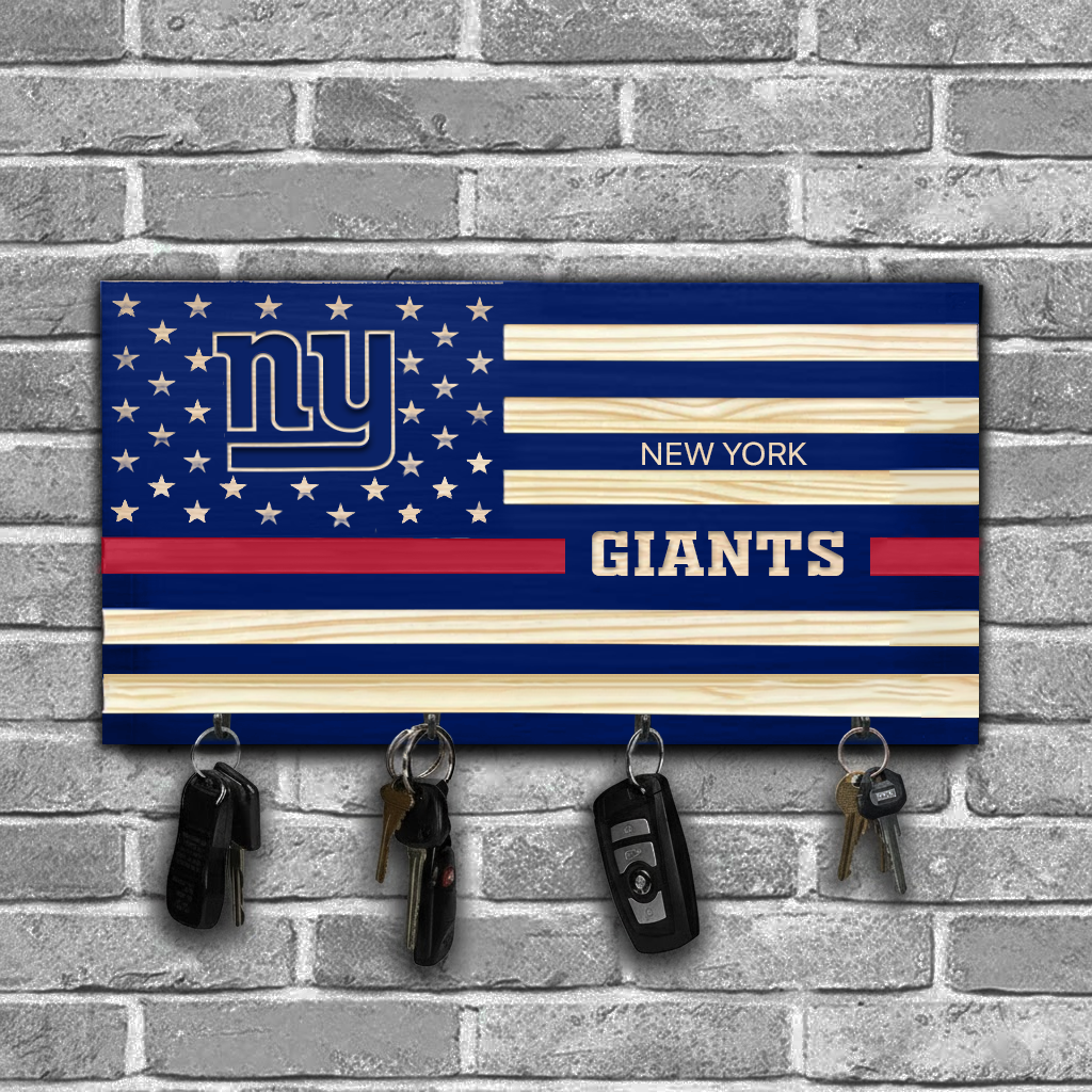 NFL x NYG American Football Team Wooden Key Holder HLP HLPHUONG