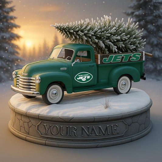 NYJ Custom NFL Christmas Acrylic Block Plaque Decor DatND DVT