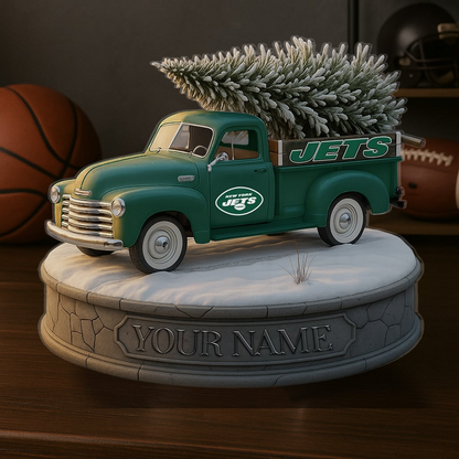 NYJ Custom NFL Christmas Acrylic Block Plaque Decor DatND DVT