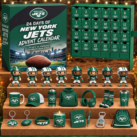 NYJ X NFL Personalized 24 Days Of American Football Advent Calendar Blink Box
