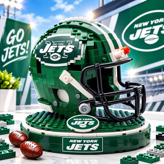 NYJ X Premium NFL Football Helmet Building Block Set
