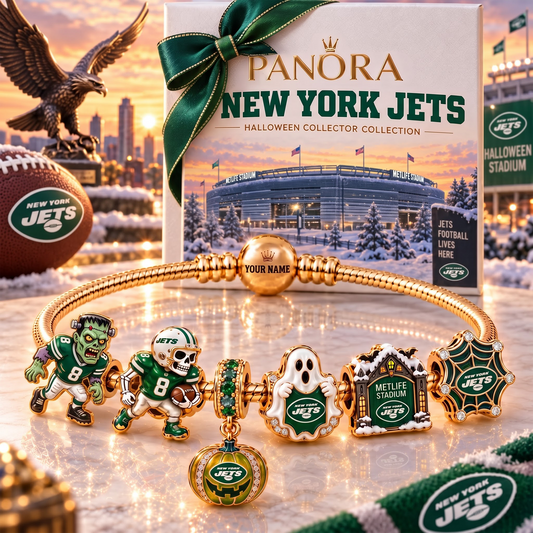 NYJ x Luxury NFL Gold Charm Halloween Bracelet