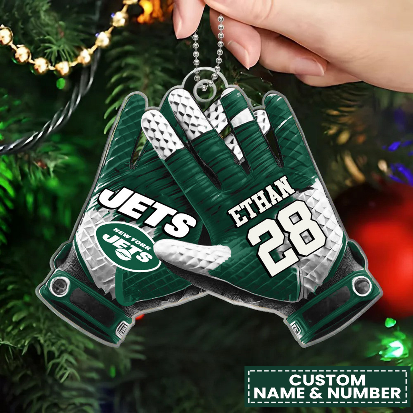 NYJ x NFL Customized Christmas Acrylic Ornament DATND TANTD