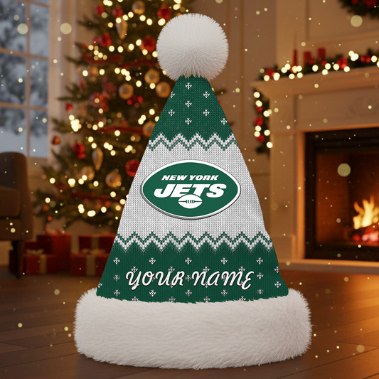 NYJ x NFL Personalized Santa Hat Christmas DATND TANTD