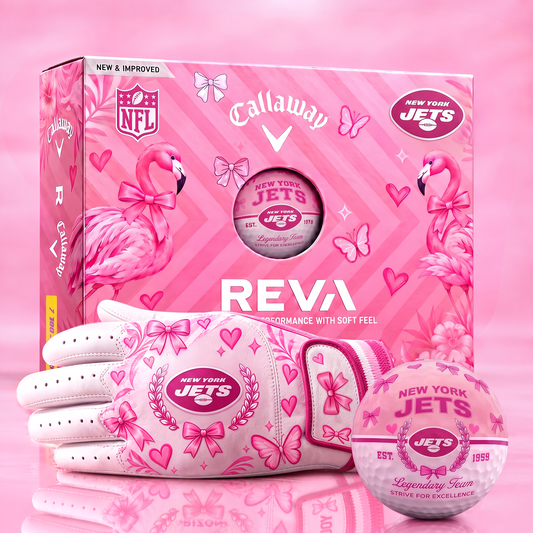 NYJ x NFL Pink Coquette Ladies Golf Balls & Glove Gift Box Set – Callaway REVA Edition