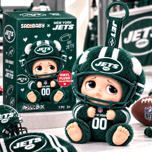 NYJ x NFL Sad Baby Custom Vinyl Plush Keychain