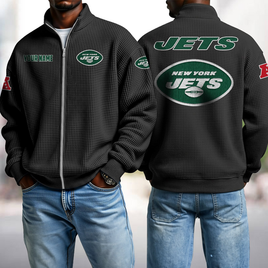 NYJ x NFL Waffle Zip-Up Sweatshirt DatND DVT