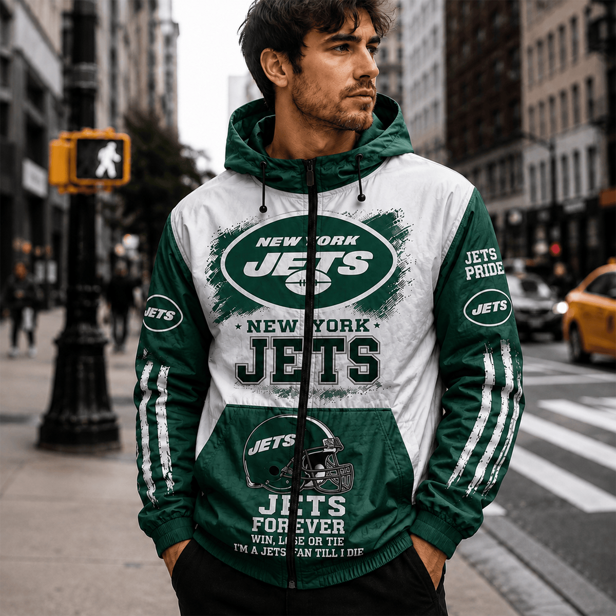 NYJ x Premium NFL Unisex Windbreaker Jacket Gift For Fan - Limited Edition