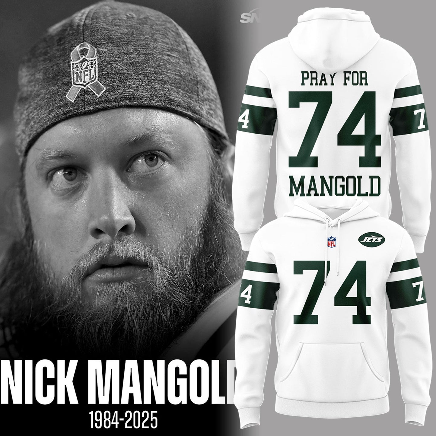 NYJ x NFL Limited Editon ƒ??Pray for MANGOLDƒ?� shirt V1 2710 DatND DVT